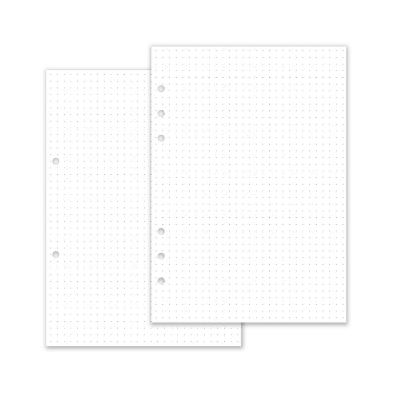 50 sheets of dotted ring binder inserts, DIN A5, 100 gsm paper, German image 1
