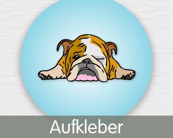 20 Aufkleber Englische Bulldogge, Hund, Bully