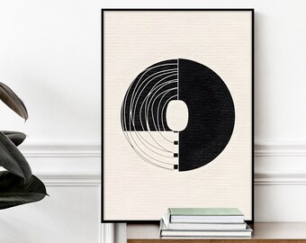 Poster Bild Minimalistische Geometrische Form, Mid Century Modern Nr. 135, in verschiedenen Formaten