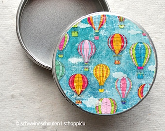 Minidose Ballons, Heißluftballons Vintage Design blau