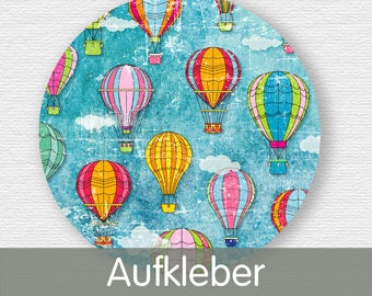 20 Aufkleber Ballons, Heißluftballons, Vintage