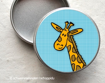 Mini can giraffe blue