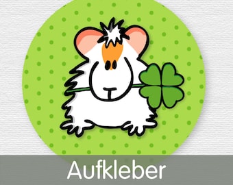 20 Stickers Lucky Guinea Pig Green