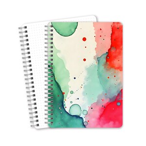 Notizbuch Spiralblock Notizblock A5, liniert, liniert, gepunktet, leere Seiten, abstrakte Komposition