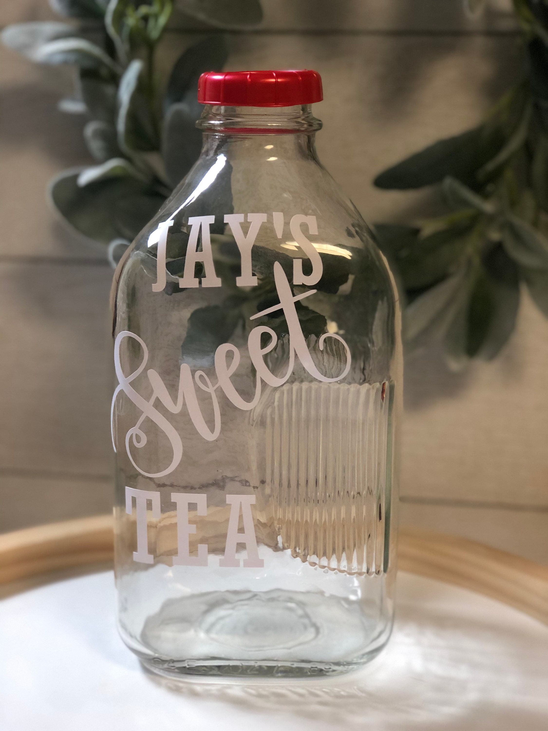 Personalized Sweet Tea 64oz Jug with matching mugs Milk Jug Etsy