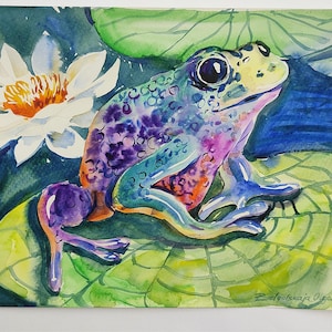 オリジナルの水面水彩画、大型海景画 - Etsy 日本