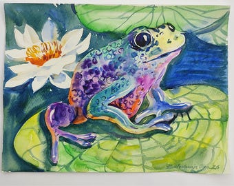 オリジナルの水面水彩画、大型海景画 - Etsy 日本