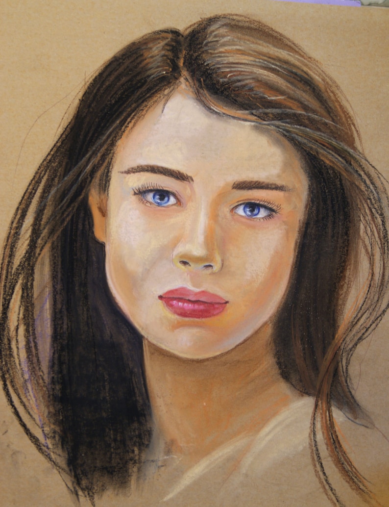Pastel Custom Portrait from photo Portrait painting Girl Children portrait Wedding portrait Family portrait Baby portrait commission
