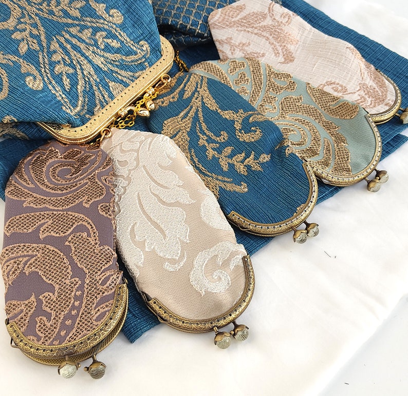 Bohemian Blue Royal eyeglass case brocade Marie Antoinette inspired antique rococo baroque mom gifts ideas image 3