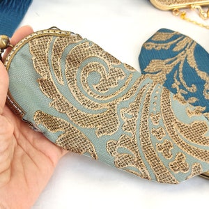 Bohemian Blue Royal eyeglass case brocade Marie Antoinette inspired antique rococo baroque mom gifts ideas image 6