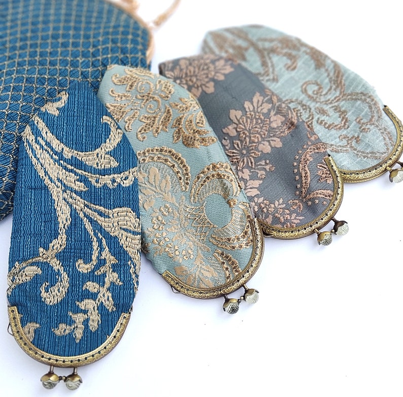 Bohemian Blue Royal eyeglass case brocade Marie Antoinette inspired antique rococo baroque mom gifts ideas image 1