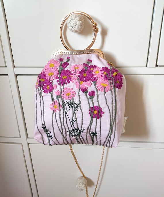 Handbag With Floral Embroidered Patching as a Return Gift | Shaabee Return  Gifts