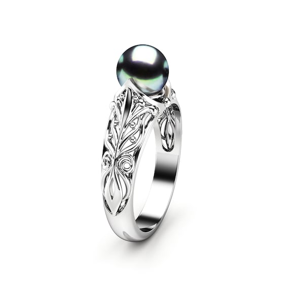 24 JOYAS Anillo Ajustable Perla Blanca Perla Negra de Plata. Alianza Elegante de Compromiso Novios Regalo Romántico de Amor (Blanco 24 JOYAS Anillo Ajustable Perla Blanca Perla Negra de Plata. Alianza Elegante de Compromiso Novios Regalo Romántico de Amor (Blanco