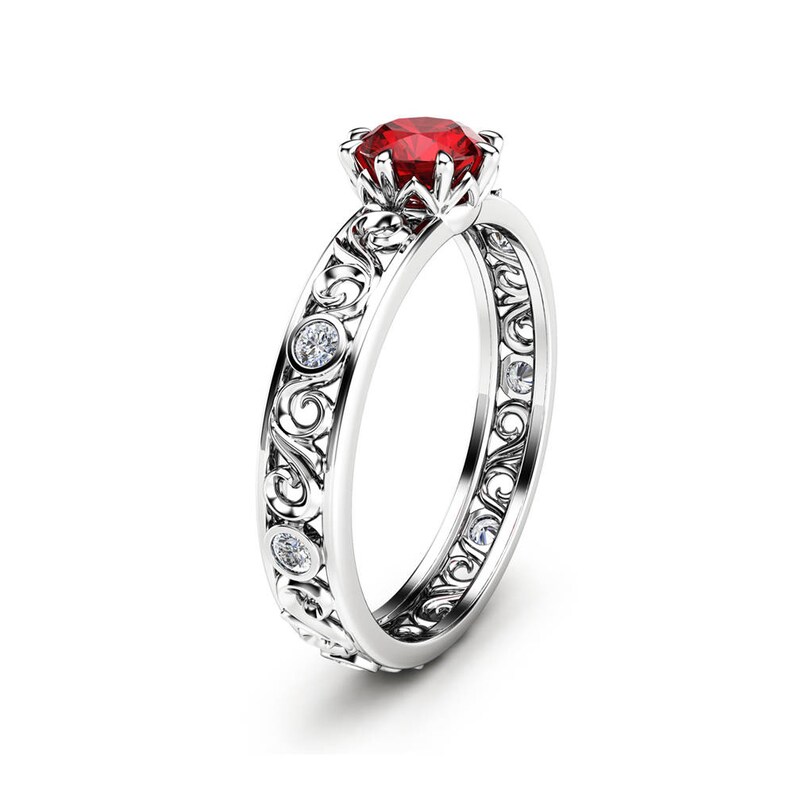 natural ruby engagement rings