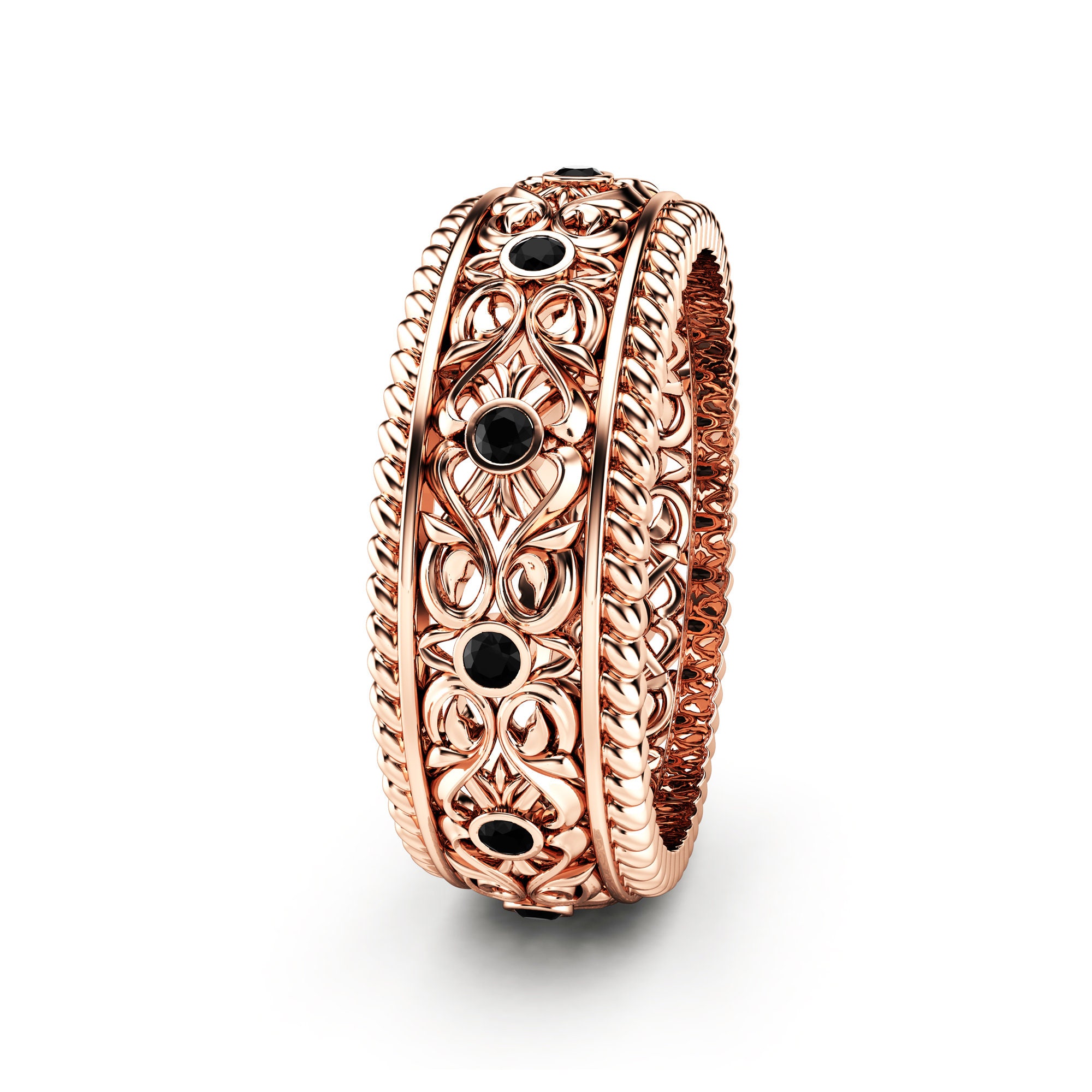 Art Deco Black and White Diamond Ring