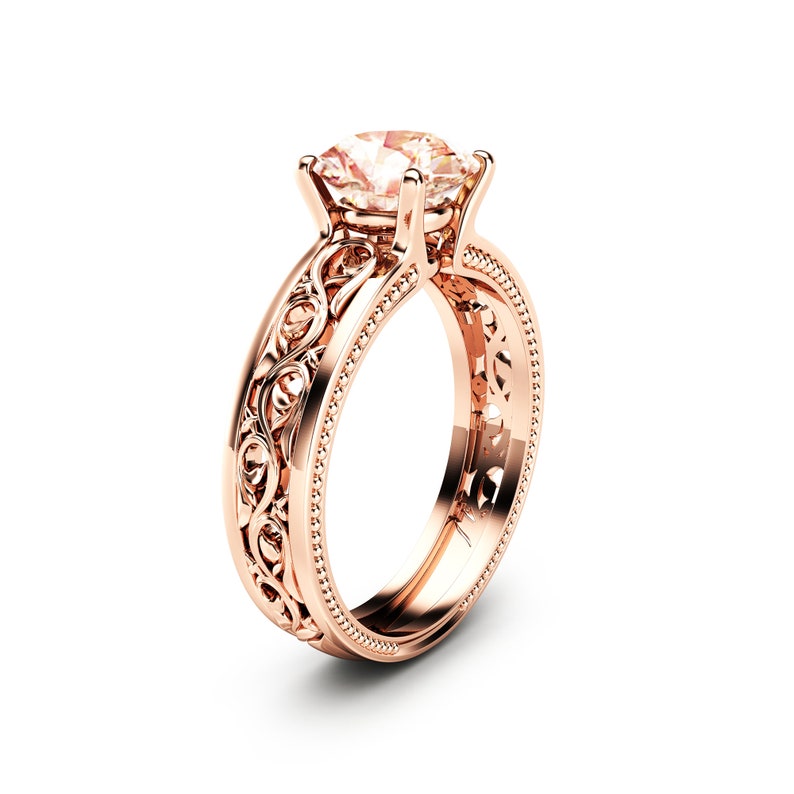 rose gold morganite engagement rings rose gold morganite engagement rings