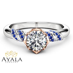 1 Carat Moissanite Flower Ring