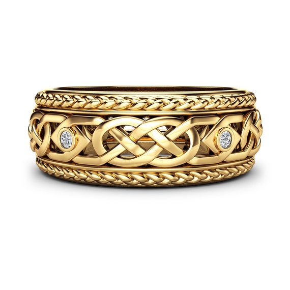 Unique Men s Band Classic Celtic Design Filigree Ring Masculine