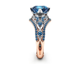 Jewelry Royal Blue Big Vintage Crystal Wedding Antique Rings for Women Gifts Jewelry Royal Blue Big Vintage Crystal Wedding Antique Rings for Women Gifts