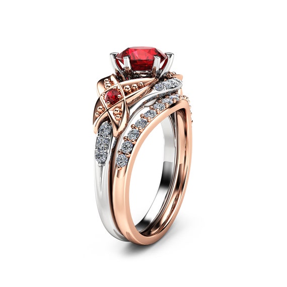 Etsy gold ring set deals