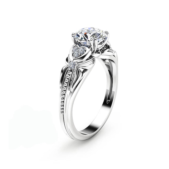 White gold lab created diamond best sale ring