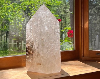 Extra Large Quartz Tower, 97lbs, Brazil Luxury Crystal Home Decor