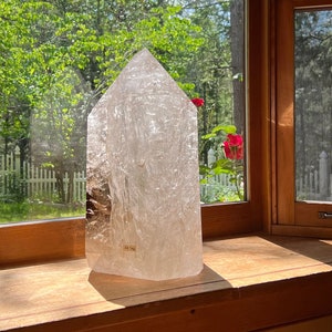 Extra Large Quartz Tower, 97lbs, Brazil Luxury Crystal Home Decor