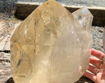 Elestial Citrine Decorator Crystal, Rare Quality, Large, Natural Color