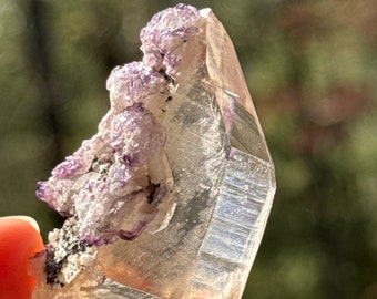 Purple Fluorite on Quartz, 35g Yaogangxian Minerals