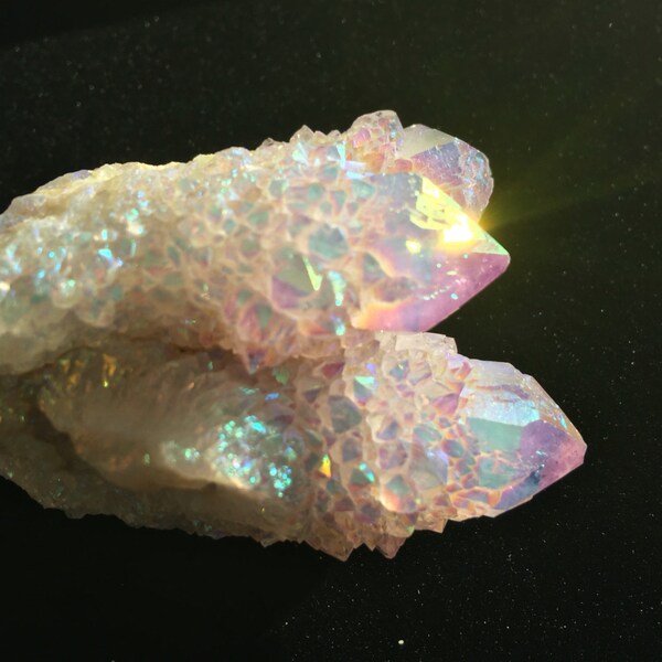 Spirit Quartz Angel Aura Cactus Quartz Fairy Castle, Quartz Crystal, Healing, Metaphysical, Rainbow Opal Aura Love, SQA1-0703