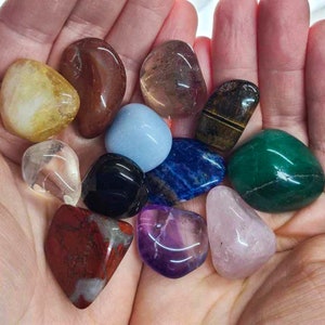Set met getrommelde chakra-stenen: 12-delige Crystal Healing-collectie
