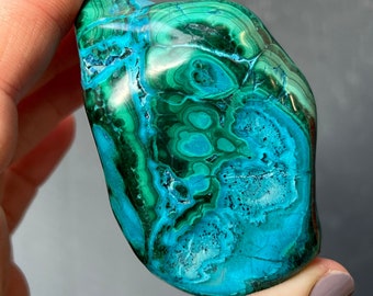 Malacolla Polished Stone, Malachite, Chrysocolla, Africa Minerals