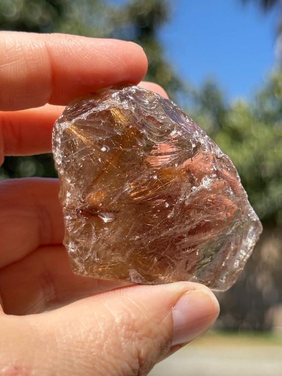 ゴールドルチルクォーツ、107g ブラジル産 - Etsy 日本