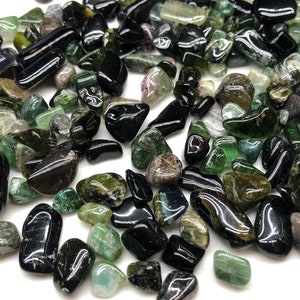 Elbaite Tourmaline Tumbled Gemstones, Heart Chakra, Self Love, Heart, Empathy, Emotional Healing, Forgiveness