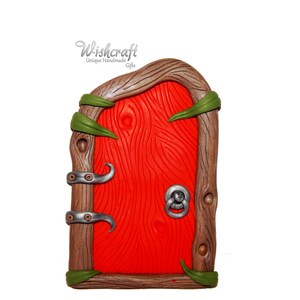 Fairy Door Ornament - polymer clay fairy door - miniature fairy garden - Magic Portal Ornament - Dolls and Miniatures - clay sculpture