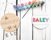 DIY Kit, Name Sign, Boredom Buster, Easter Basket Stuffer, Personalized DIY Kit, Laser Cut Sign