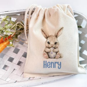 Bunny Treat Bag for Easter - Customizable Sack for Kids - Boys Girls Gift