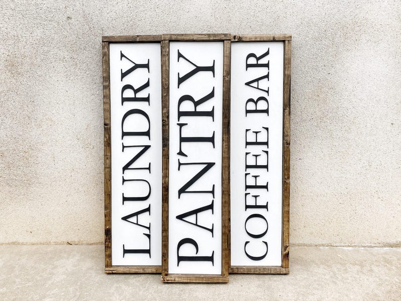 Rustic Bathroom Sign: 3D Laser Cut Letters, Farmhouse Decor afbeelding 5