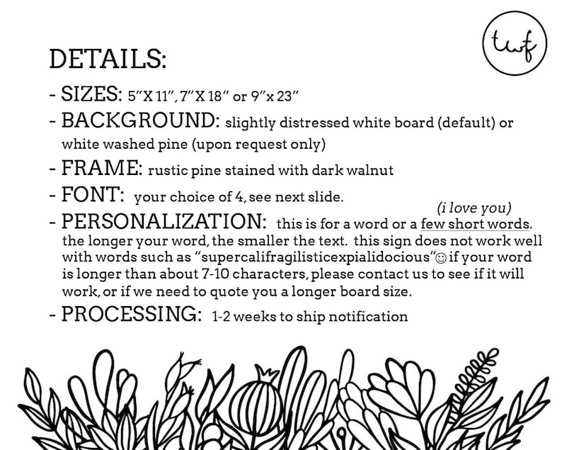 Create your own custom wood sign for any occasion Personalized Word Sign