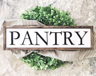 Rustic Kitchen Pantry Sign: 3D Laser Cut Farmhouse Decor