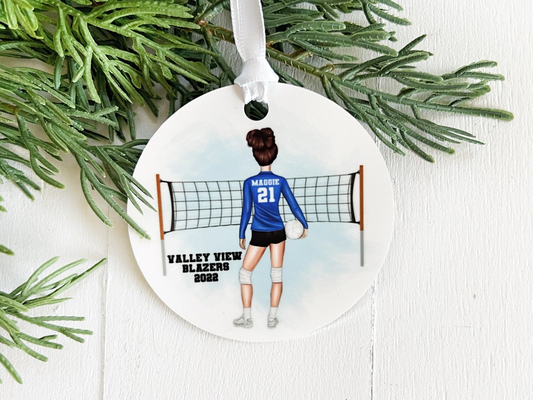 Volleyball Ornament, Teen Girl Volleyball Gift, High School Volleyball Team Colors Etsy