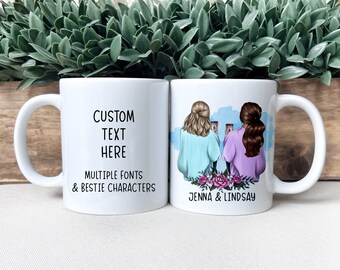 Best Friend Mug - Best Friends Gifts - Custom Girls Mug for Besties - Personalized Friend Gift