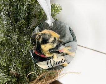 Pet Photo Ornament, Personalized Dog Ornament, Ornament for Pet Owners, Cat Photo Ornament