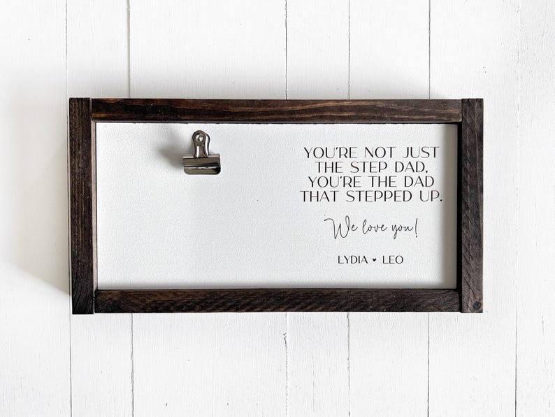 Bonus Dad Gift, Personalized Fathers Day Gift for Stepdad, Custom Photo Sign for Step Dad Stepfather, Stepped Up Dad image 3