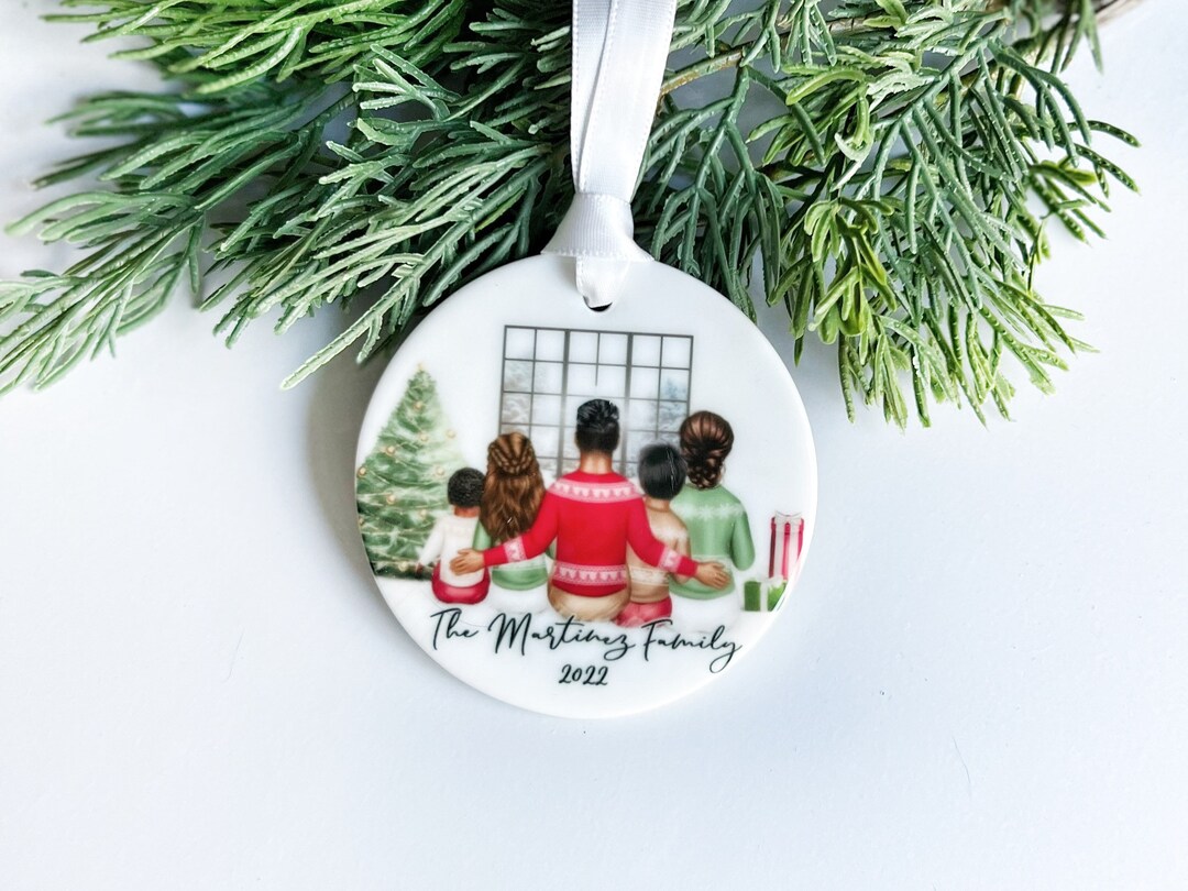 Personalized Family Christmas Ornament, Family Portrait Ornament - Etsy