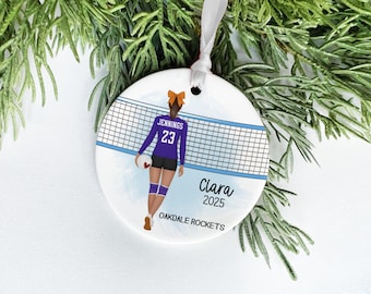 Volleyball Ornament for Teen Girl: High School Volleyball Team Colors, Senior Night Gift