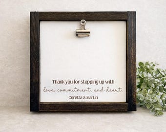 Stepdad Gift - Custom Photo Sign for Bonus Dad