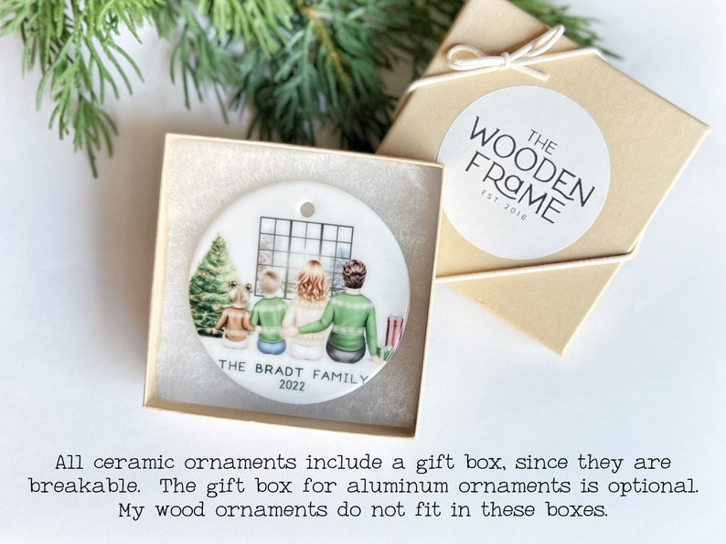 Single Mom Ornament, Personalized Family of 3 Ornament, Single Parent Gift, Mother Daughter Portrait Ornament image 8