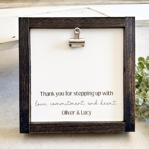 Stepdad Gift - Custom Photo Sign for Bonus Dad