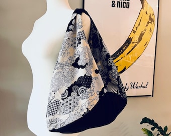 Handmade Japanese Floral Origami Bag – Foldable Cotton Tote